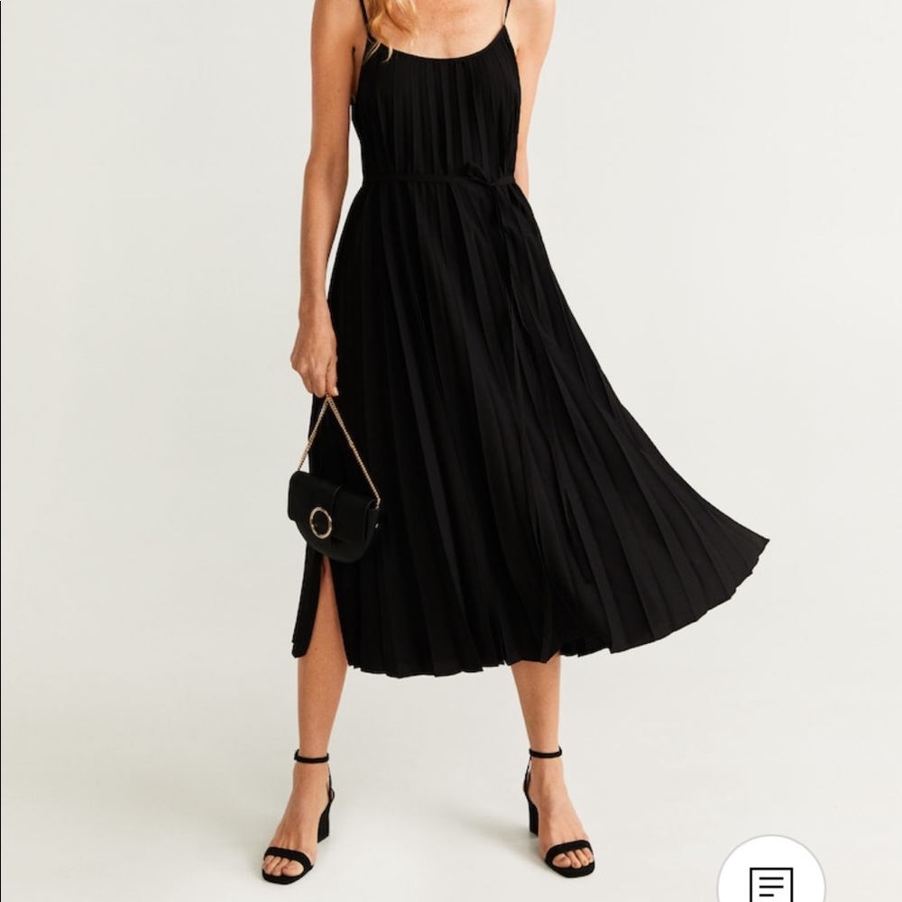 Pleated midi dress
